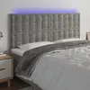 Image de vidaXL Tête de lit LED Gris clair