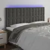 Image de vidaXL Tête de lit LED - Gris foncé