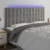 Image de vidaXL Tête de lit à LED - Gris clair