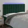 Image de vidaXL Tête de lit LED 200 cm - Vert foncé