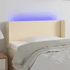 Image de vidaXL Tête de lit à LED 83x16x78/88 cm Tissu - Crème