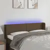 Image de vidaXL Tête de lit à LED avec oreilles - Marron foncé