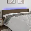 Image de vidaXL Tête de lit à LED - Marron foncé Tissu