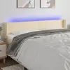 Image de vidaXL Tête de lit à LED - Crème, 203x16x78/88 cm