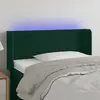 Image de vidaXL Tête de lit à LED avec oreilles - Vert foncé 93x16x78/88 cm