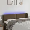 Image de vidaXL Tête de lit à LED - Marron foncé 147 cm