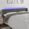 Image de vidaXL Tête de lit à LED Gris foncé