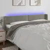 Image de Tête de lit vidaXL à LED - Gris clair