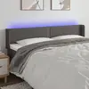 Image de Vidaxl Tête de lit à LED - Gris 203x16x78/88 cm