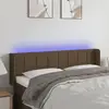 Image de VidaXL Tête de lit LED 147cm Tissu - Marron foncé