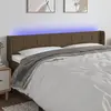Image de vidaXL tête de lit 183 cm - Marron foncé - LED