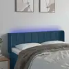 Image de VidaXL Tête de lit à LED 147x88 cm - Bleu foncé