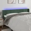 Image de vidaXL Tête de lit à LED 183x78/88 cm - Vert foncé