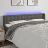 Image de vidaXL Tête de lit à LED - Gris 163x16x78/88 cm