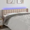 Image de vidaXL Tête de lit à LED - Cappuccino 183x16x78/88 cm