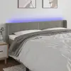 Image de Vidaxl Tête de lit à LED 203x16x78/88 cm - Gris clair