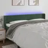 Image de vidaXL Tête de lit à LED - Vert foncé