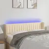 Image de vidaXL Tête de lit à LED 147x16x78/88 cm Crème