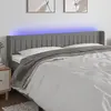 Image de vidaXL Tête de lit avec LED - Gris foncé