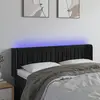 Image de vidaXL Tête de lit à LED - Noir - 147 cm