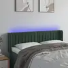 Image de vidaXL Tête de lit à LED 3123525 - Velours vert foncé