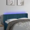 Image de vidaXL Tête de lit à LED 3123526 - Velours bleu foncé