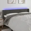 Image de vidaXL Tête de lit à LED - Gris foncé
