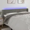 Image de vidaXL Tête de lit LED 183x78/88 cm - Gris clair