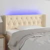 Image de vidaXL LED Crème 93x16 - Tissu