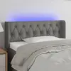 Image de vidaXL Tête de lit LED - Gris foncé
