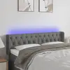 Image de vidaXL Tête de lit à LED - Gris foncé