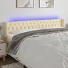 Image de Tête de lit à LED VIDAXL Crème 183x16x78/88 cm