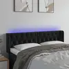 Image de vidaXL tête de lit à LED Noir 147x16x78/88 cm Velours