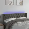 Image de vidaXL Tête de lit à LED - Gris foncé 163x16x78/88 cm