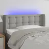 Image de vidaXL Tête de lit à LED 83x16x78/88 cm Gris clair