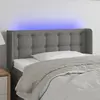Image de vidaXL Tête de lit à LED - Gris foncé