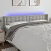 Image de VIDAXL Tête de lit à LED - Gris clair - Tissu