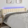 Image de vidaXL Tête de lit à LED Crème 163x16x78/88 cm