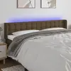 Image de vidaXL Tête de lit à LED - Marron foncé