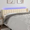 Image de vidaXL Tête de lit à LED - Crème Tissu