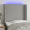 Image de vidaXL Tête de lit à LED - Gris clair