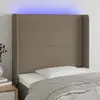 Image de vidaXL Tête de lit à LED Taupe