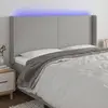 Image de vidaXL Tête de lit à LED - Gris clair