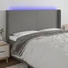Image de vidaXL Tête de lit à LED - Gris foncé