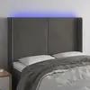 Image de vidaXL Tête de lit à LED - Gris foncé