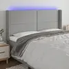 Image de vidaXL Tête de lit à LED - Gris clair