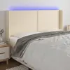 Image de vidaXL Tête de lit à LED - Crème