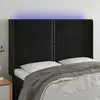 Image de VidaXL Tête de lit LED 147cm Velours - Noir