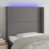 Image de vidaXL Tête de lit à LED - Gris