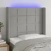 Image de Vidaxl Tête de lit à LED 83x16x118/128 cm - Gris clair